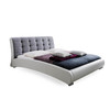 Baxton Studio Guerin Two Tone Upholstered Grid Tufted King-Size Platform Bed 114-6221